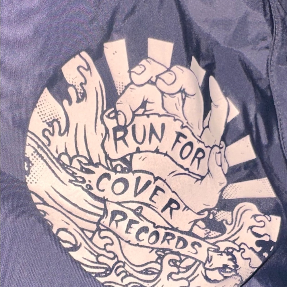 XL Rare Citizen Stay in Solitude Run for Cover Records Navy Blue Windbreaker - Picture 3 of 7